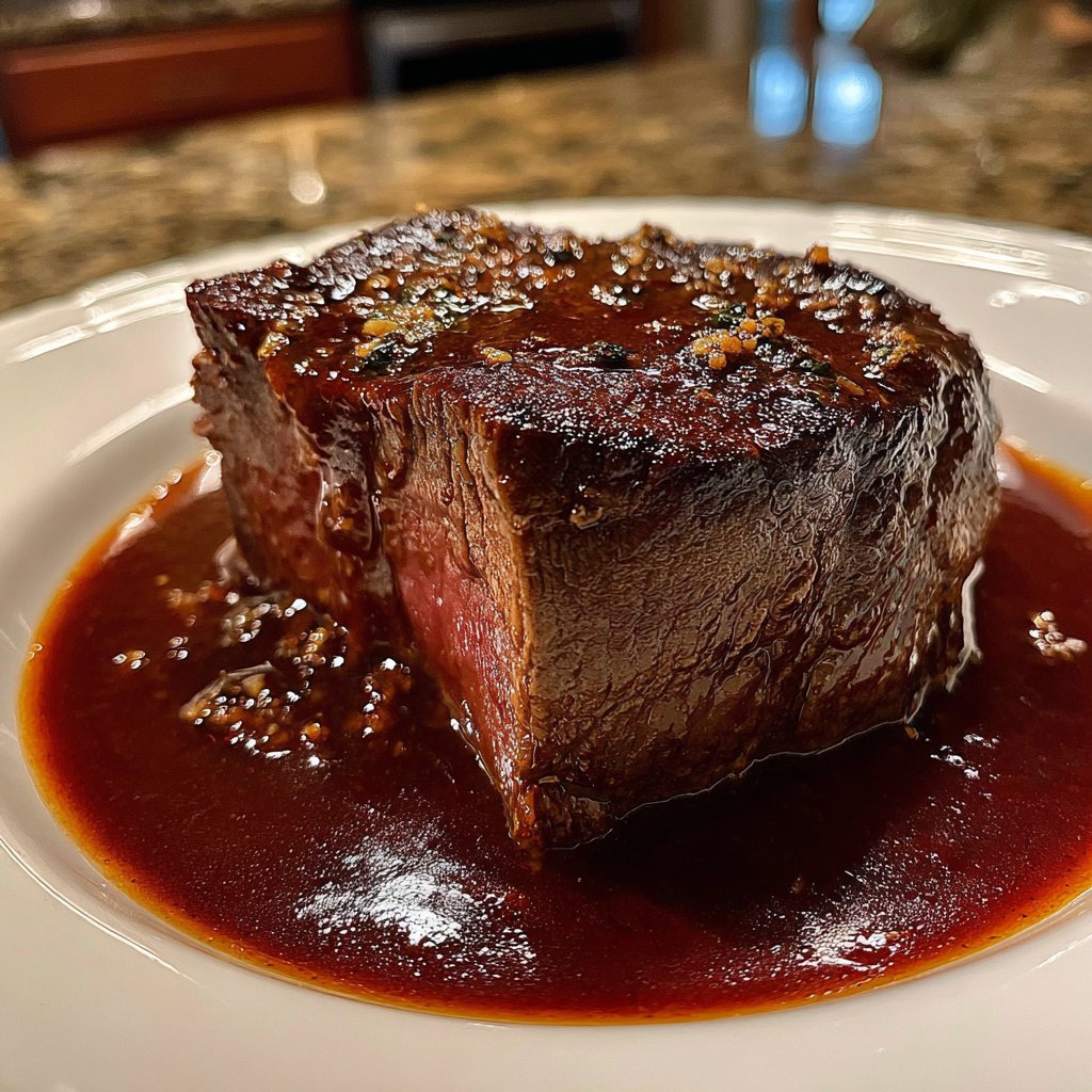 Romantic Filet Mignon with Red Wine Sauce
