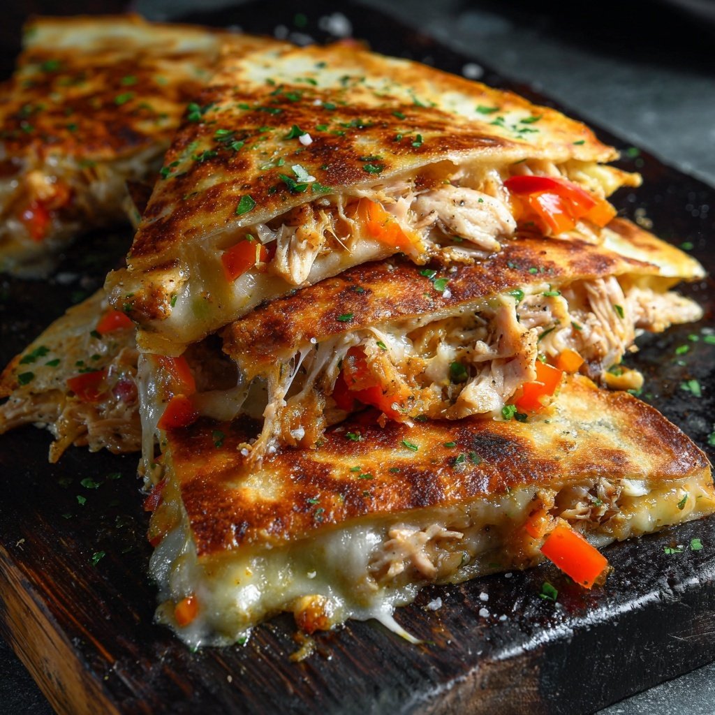 Shredded Chicken Quesadilla Bake