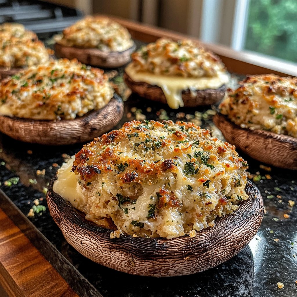 Romantic Stuffed Portobello Mushrooms