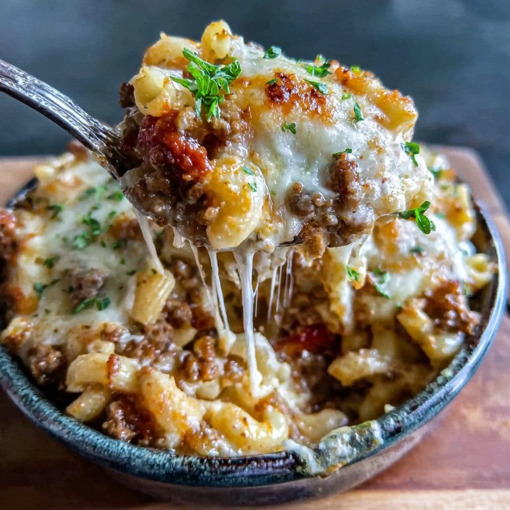 Ground Beef And Macaroni Casserole