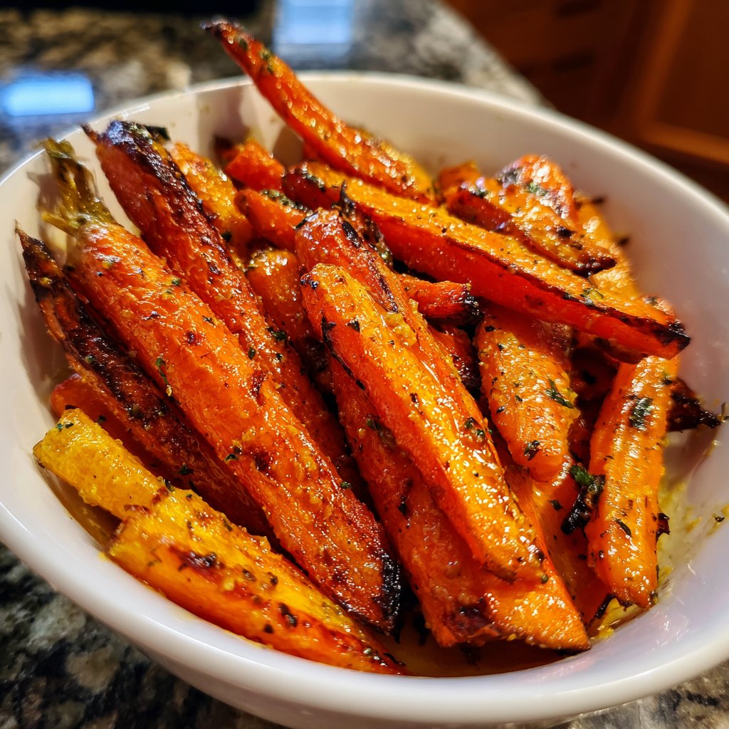 Honey Mustard Roasted Carrots