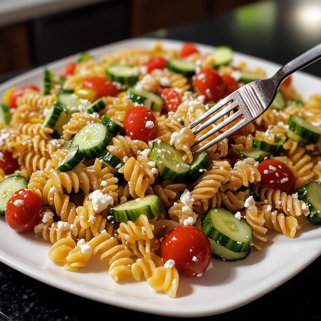 Quick Pasta Salad Lunch for Work