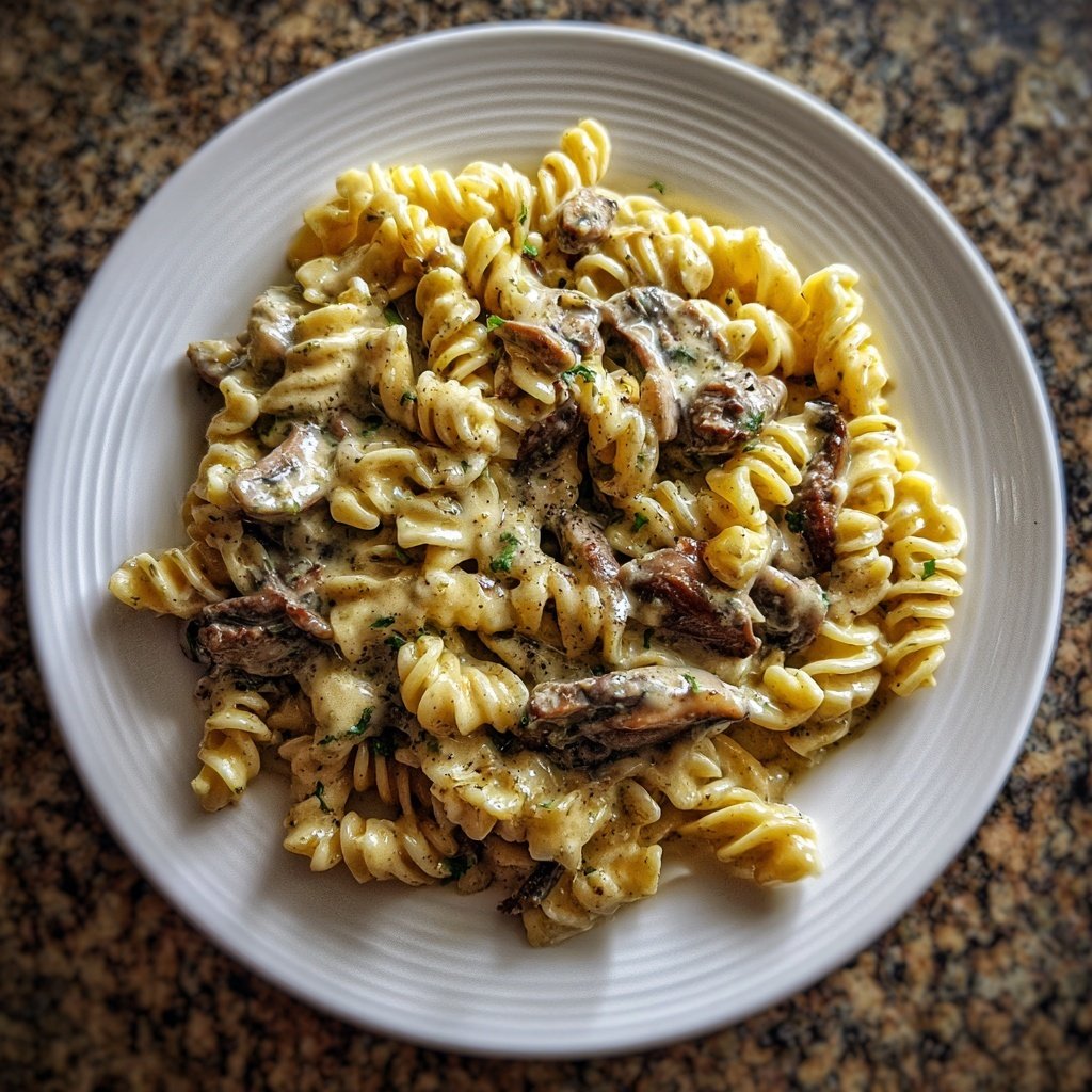 Creamy Beef And Mushroom Pasta