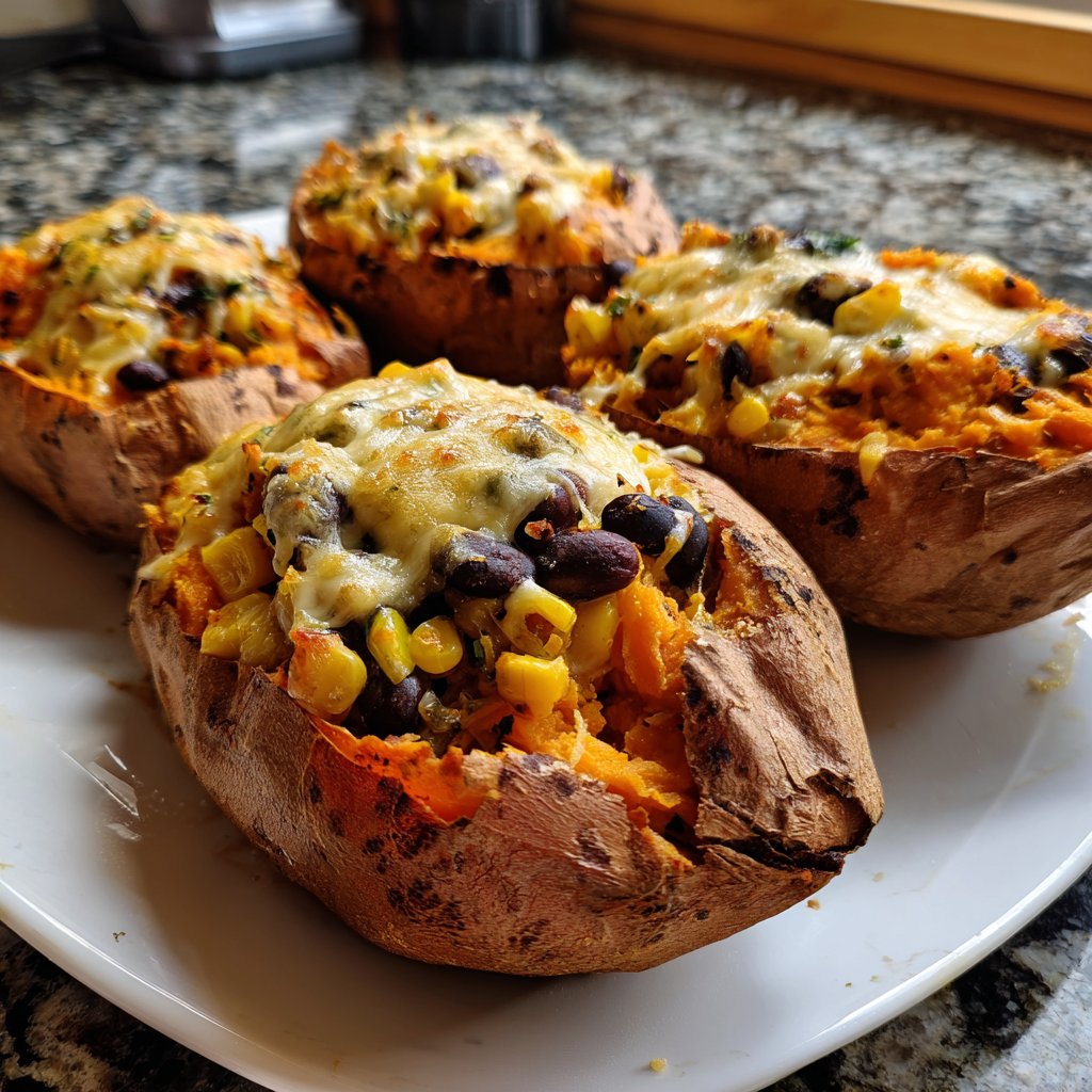 Valentine Dinner Stuffed Sweet Potatoes