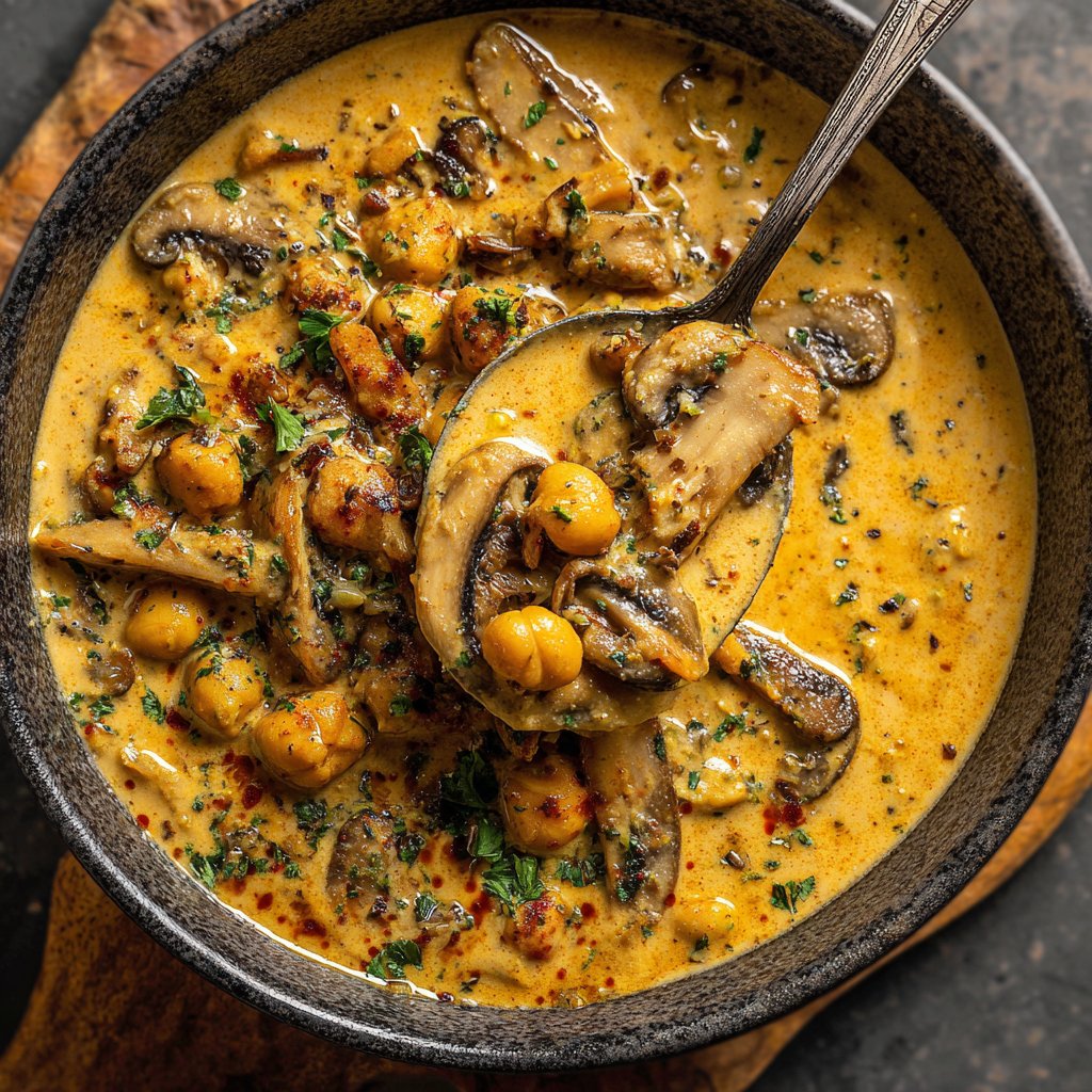 Creamy Mushroom Chickpea Curry