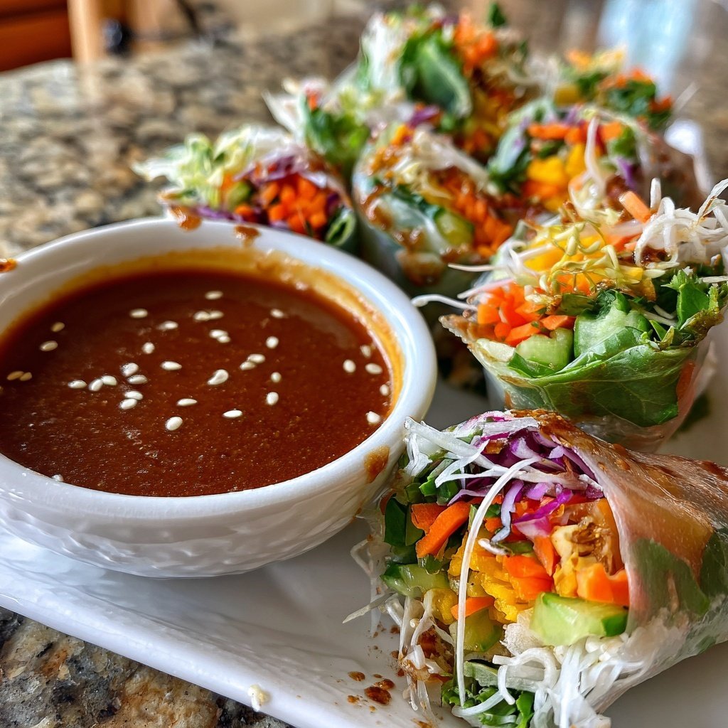 Super Bowl Veggie Spring Rolls