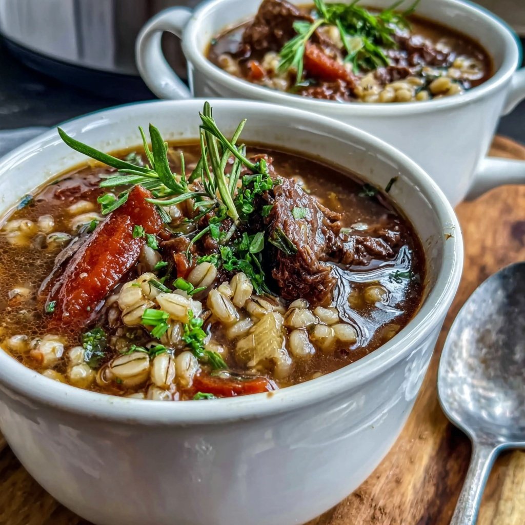 Cozy Beef And Barley Soup