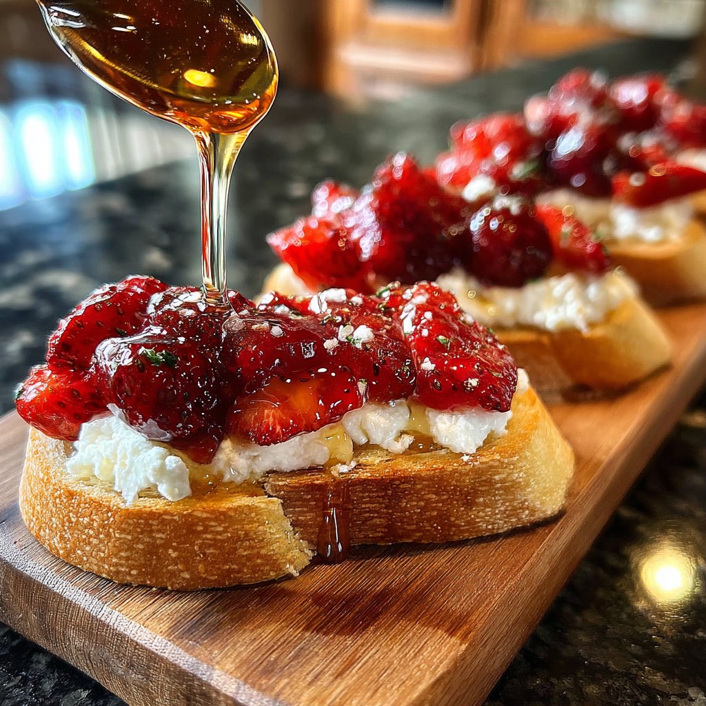 Crostini with Ricotta and Honeyed Berries