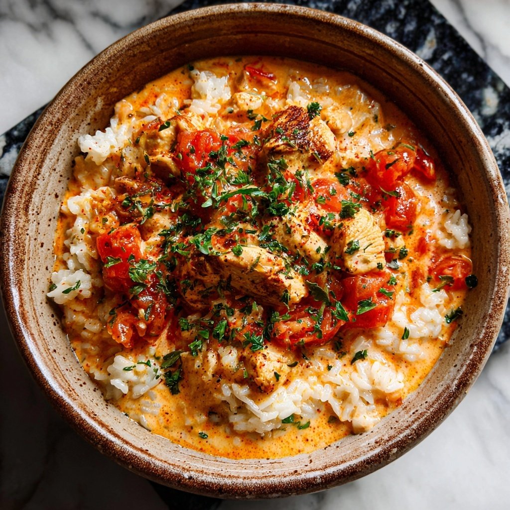 Creamy Tomato Chicken Rice