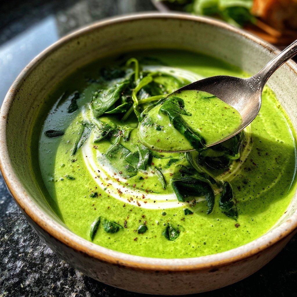 Creamy Lemon Spinach Soup