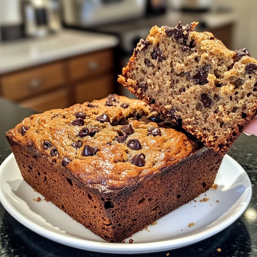 Banana Bread with Chocolate Chips Recipe