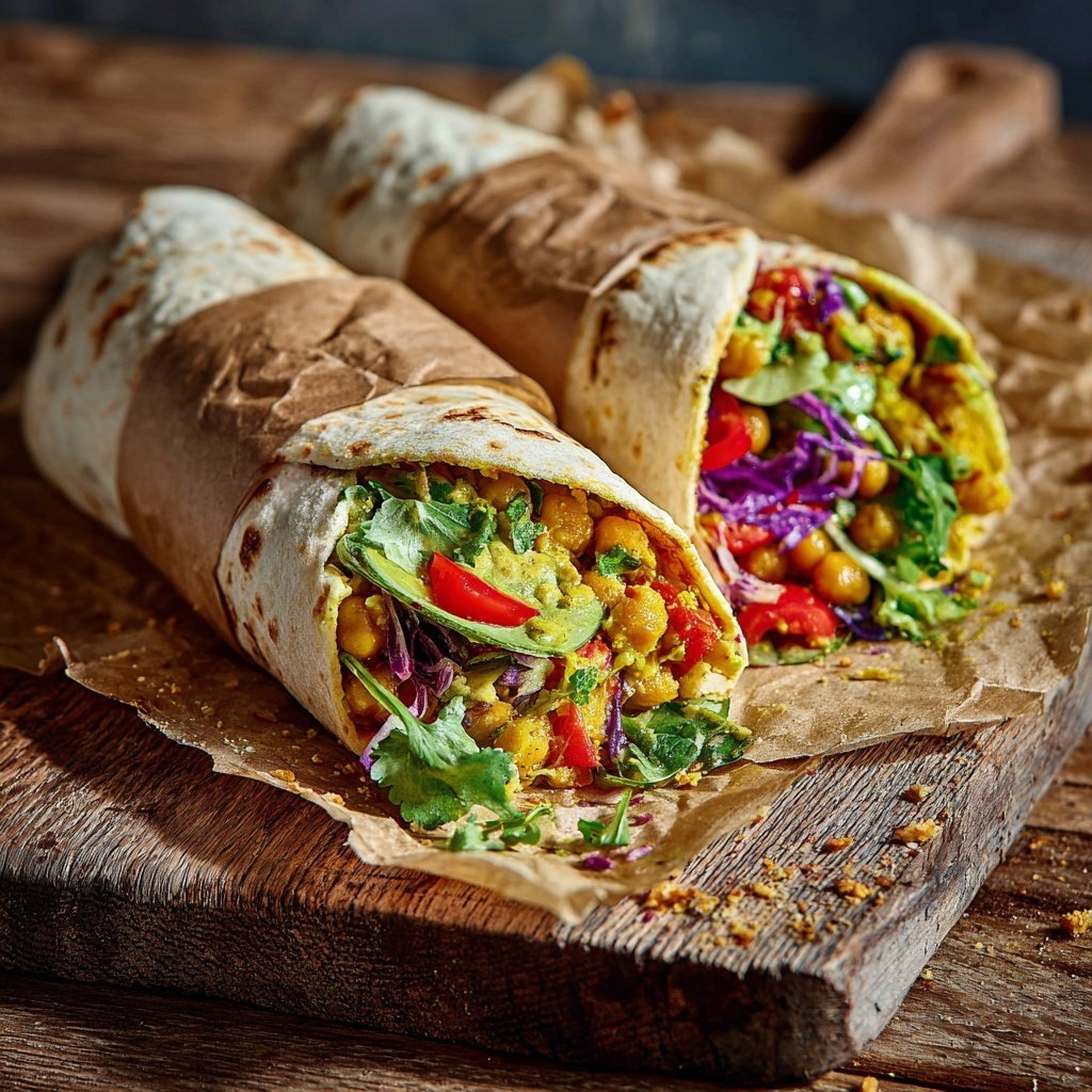 Healthy Lunch Chickpea Wraps