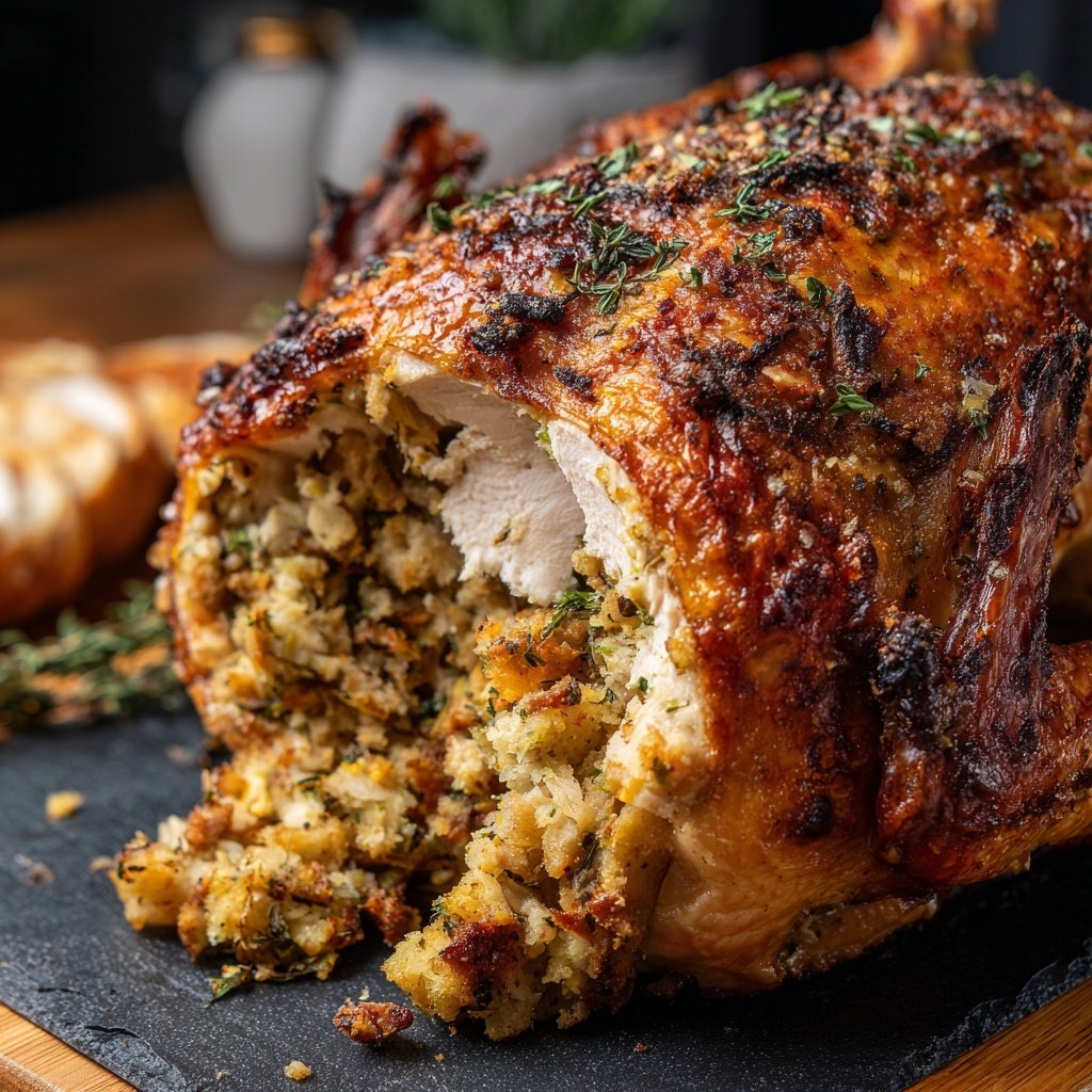 Seasonal & Festive Thanksgiving Herb Stuffed Turkey