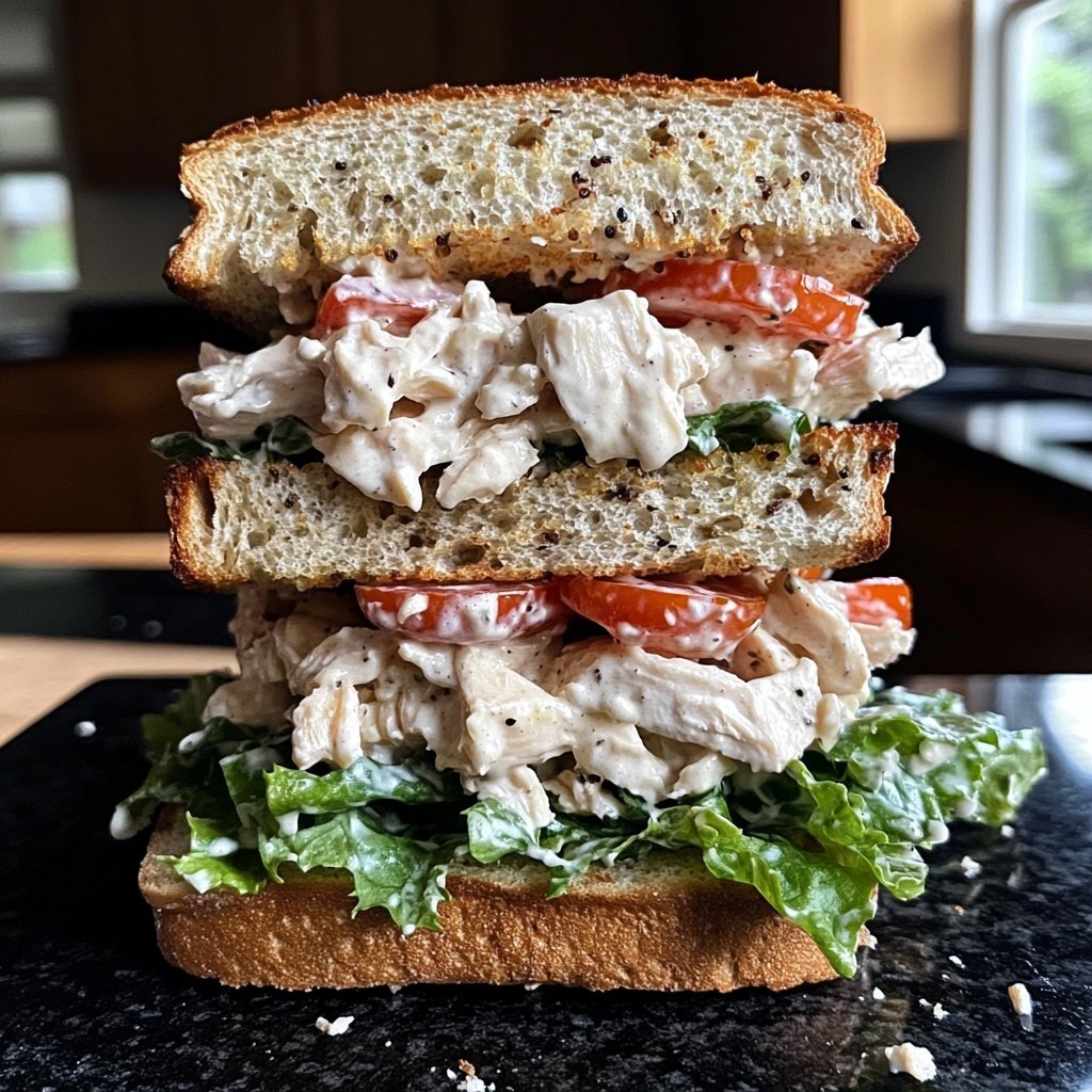 Quick Chicken Salad Sandwich Lunch