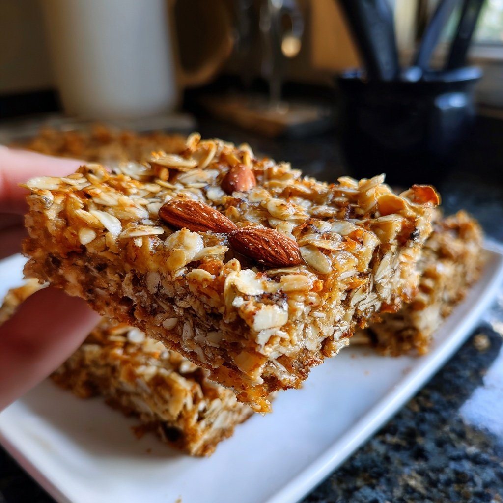 Vanilla Almond Oat Breakfast Squares