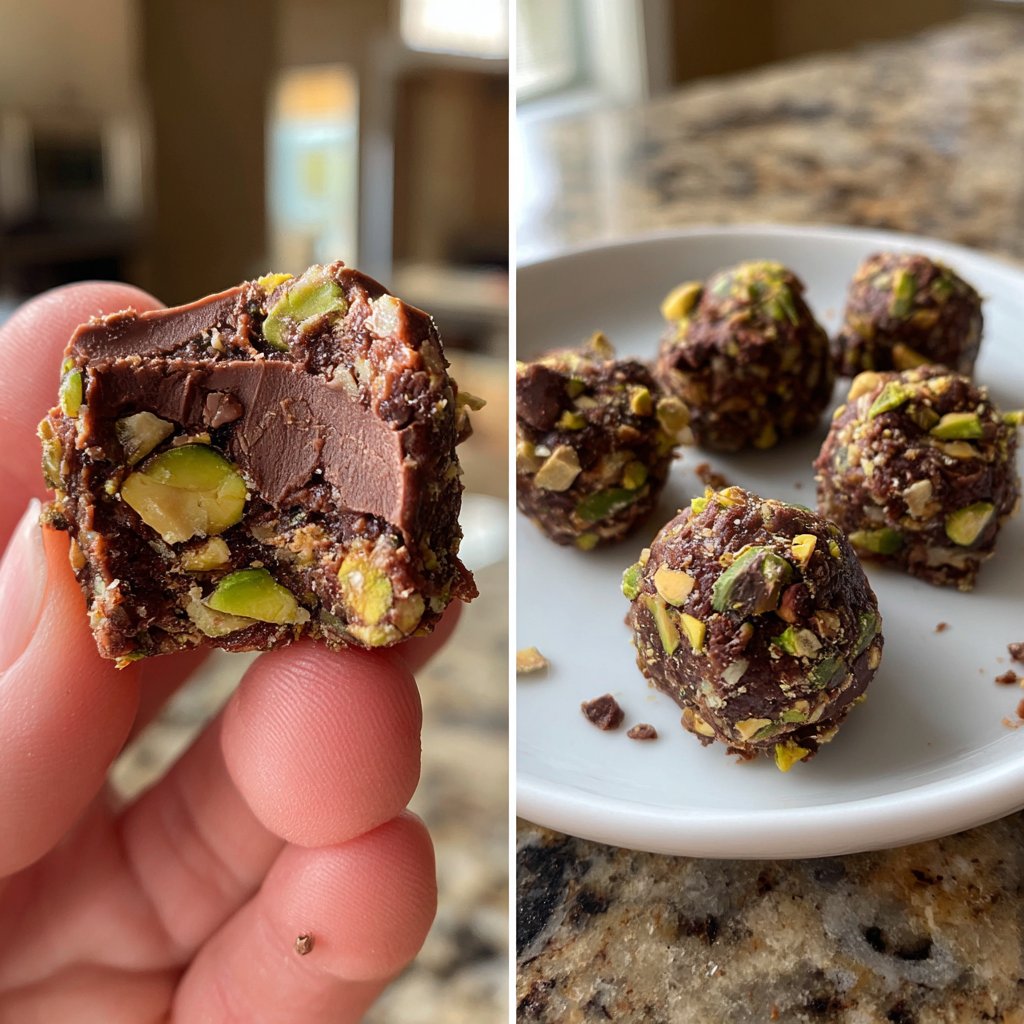 Chocolate Pistachio Coconut Bites