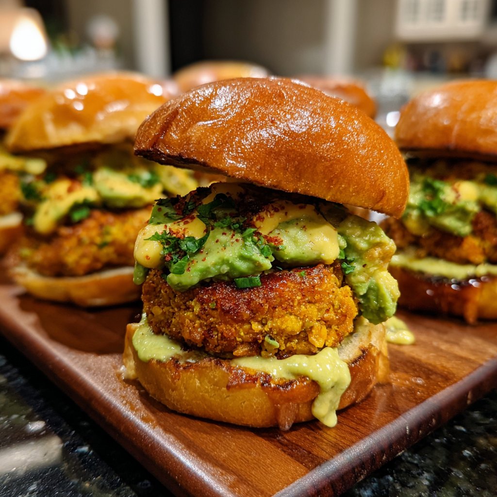 Sliders with Spicy Chickpea Patty