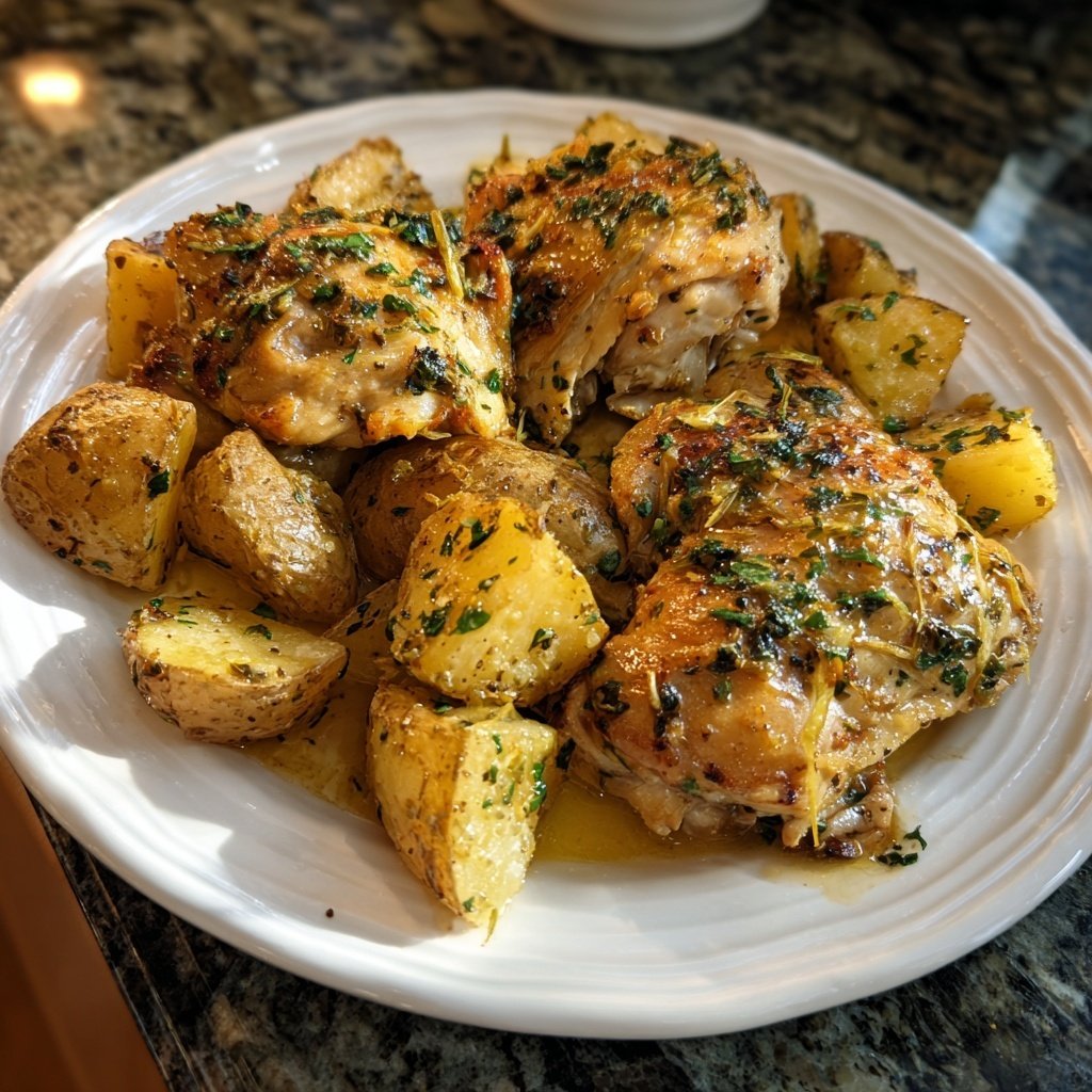 One Pan Lemon Chicken And Potatoes