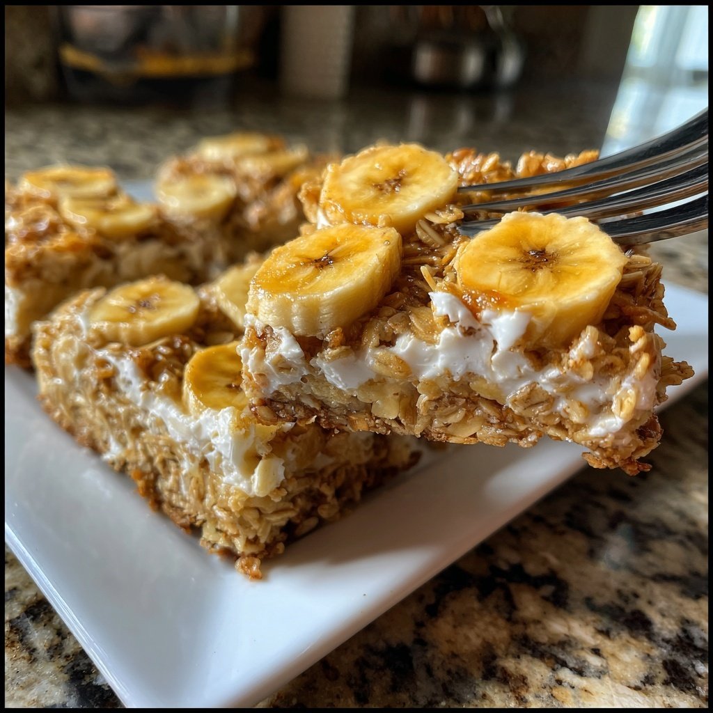 Banana Oat Yogurt Squares