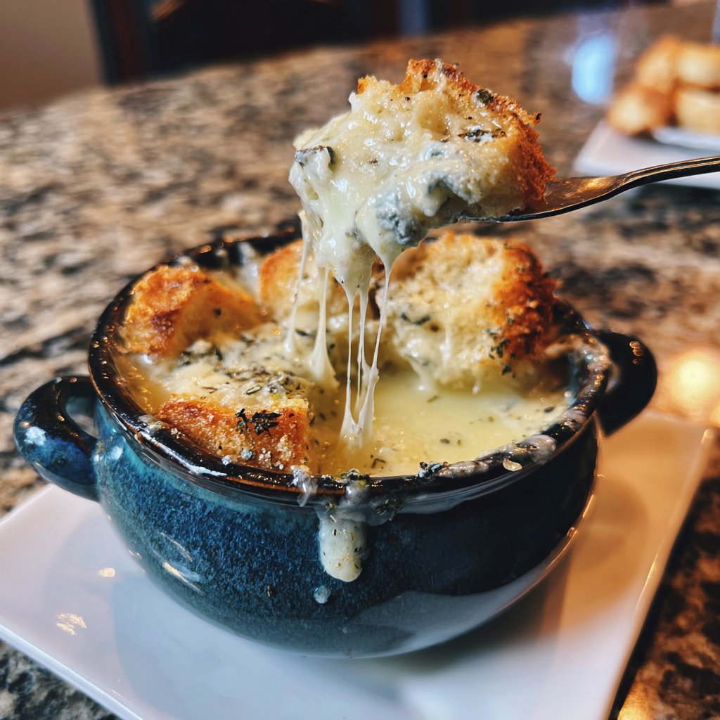 Fondue with Mild Blue Cheese