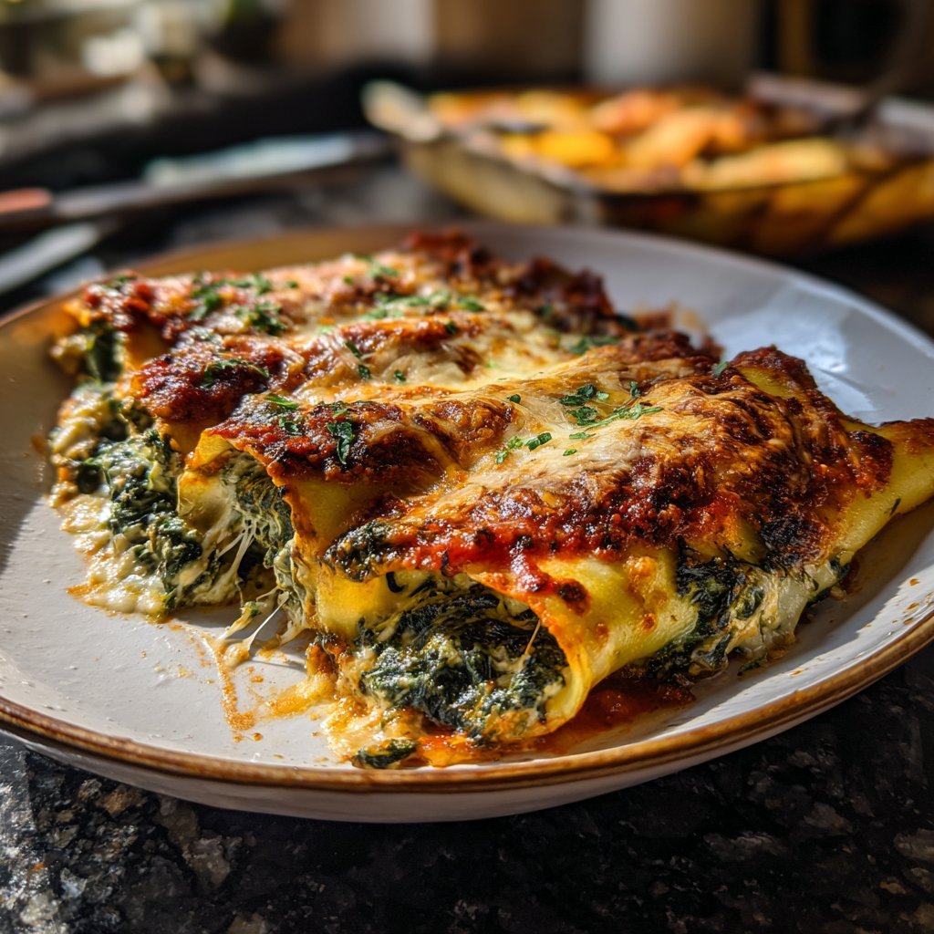 Sunday Spinach and Ricotta Cannelloni